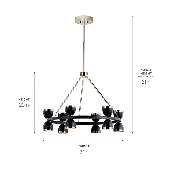 Kichler - 52418BKLED - LED Chandelier - Baland - Black