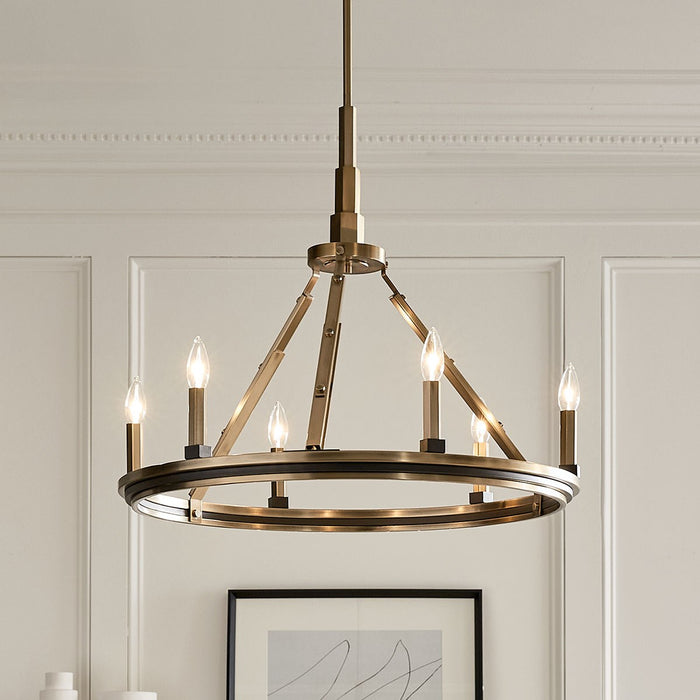 Kichler - 52420BNB - Six Light Chandelier - Emmala - Brushed Natural Brass