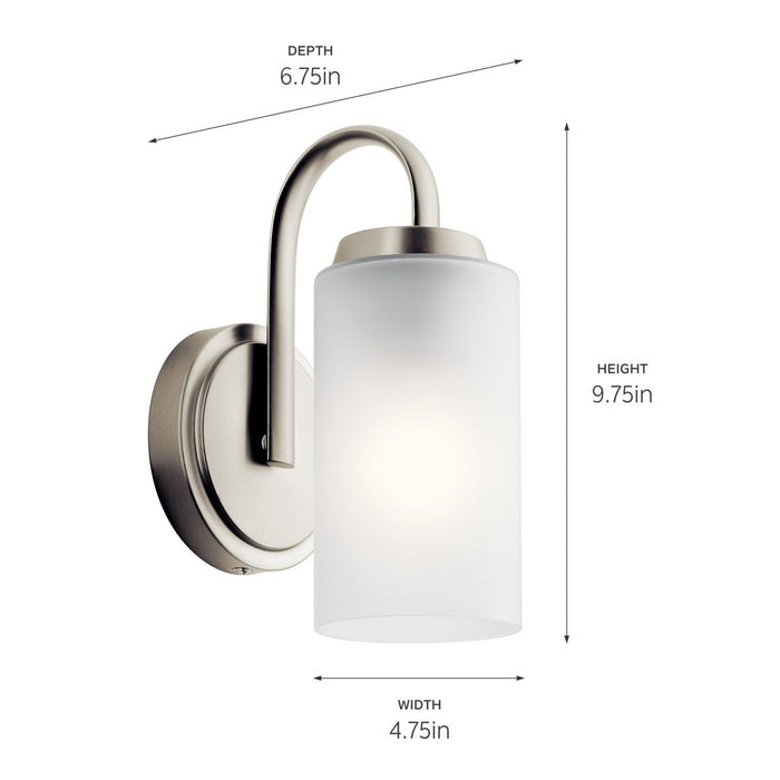 Kichler - 55085NI - One Light Wall Sconce - Kennewick - Brushed Nickel