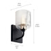 Kichler - 55105BK - One Light Wall Sconce - Harvan - Black