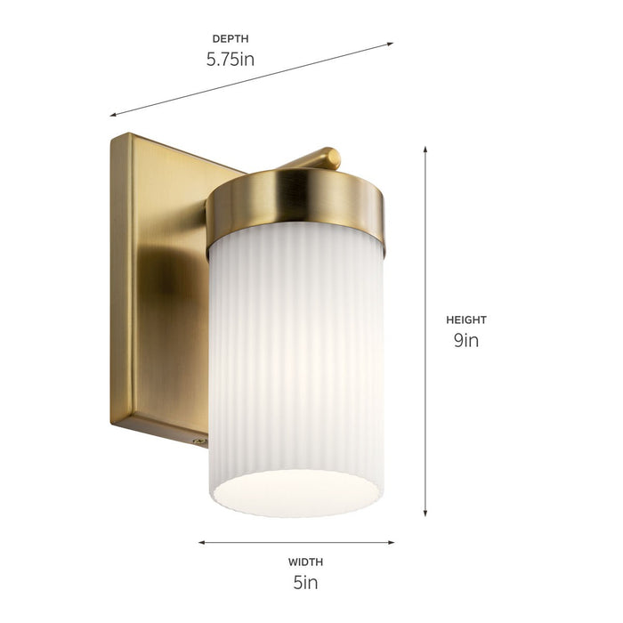 Kichler - 55110BNB - One Light Wall Sconce - Ciona - Brushed Natural Brass