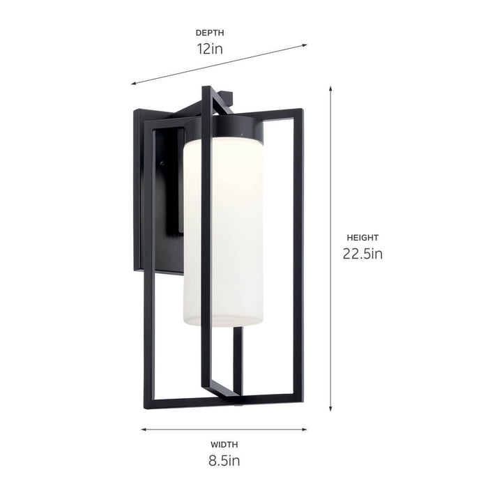 Kichler - 59072BKLED - LED Outdoor Wall Mount - Drega - Black