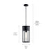 Kichler - 59082BKT - One Light Outdoor Pendant - Camillo - Textured Black