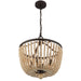 Crystorama - 604-FB - Four Light Chandelier - Rylee - Forged Bronze