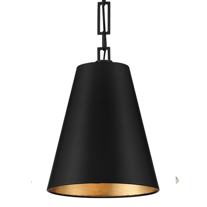 Crystorama - 8685-MK-GA - Two Light Chandelier - Alston - Matte Black / Antique Gold