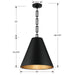 Crystorama - 8687-MK-GA - Three Light Chandelier - Alston - Matte Black / Antique Gold