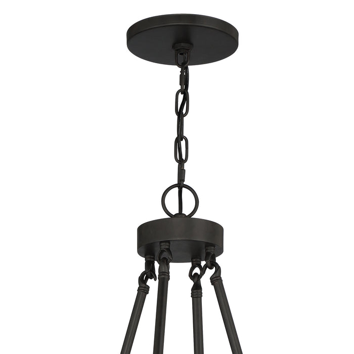 Crystorama - 9045-BK - 12 Light Chandelier - Dakota - Black