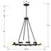 Crystorama - 9046-BK - 15 Light Chandelier - Dakota - Black