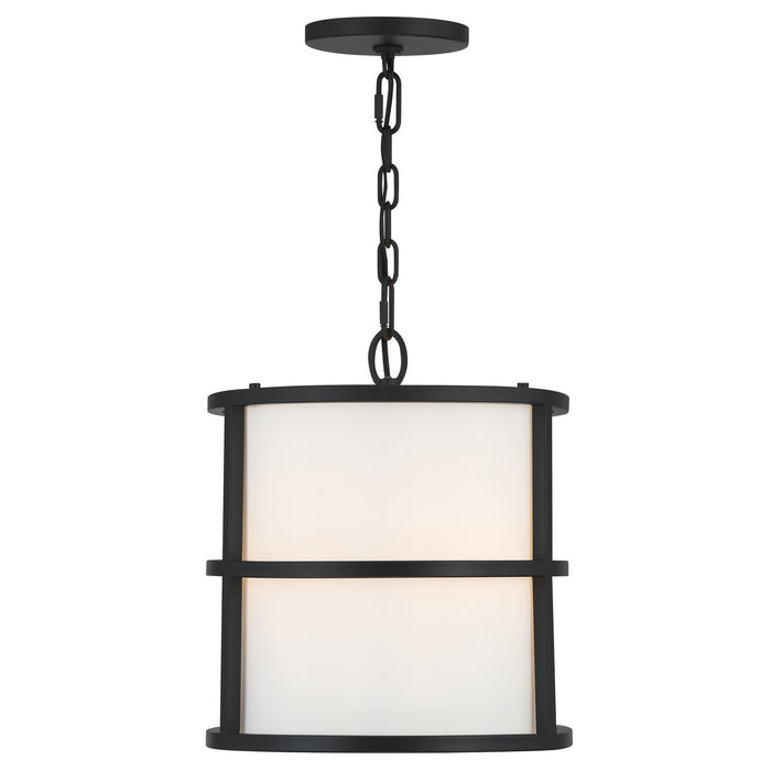 Crystorama - 9593-MK - Three Light Pendant - Hulton - Matte Black