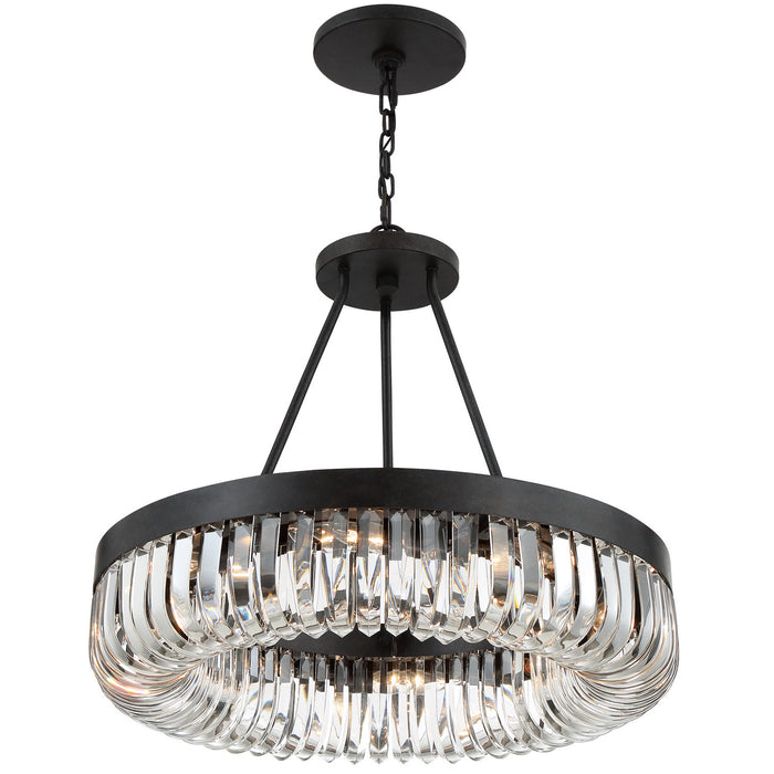 Crystorama - ALI-B2008-CZ - Eight Light Chandelier - Alister - Charcoal Bronze