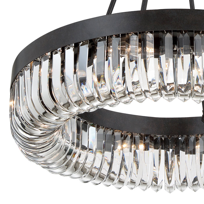 Crystorama - ALI-B2010-CZ - Ten Light Chandelier - Alister - Charcoal Bronze