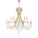 Crystorama - ARC-1919-GA-CL-MWP - 15 Light Chandelier - Arcadia - Antique Gold