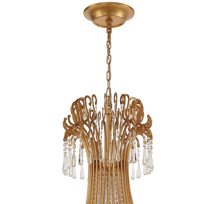 Crystorama - ARC-1929-GA-CL-MWP - 28 Light Chandelier - Arcadia - Antique Gold