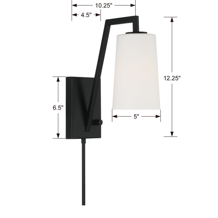 Crystorama - AVO-B4201-MK - One Light Wall Sconce - Avon - Matte Black