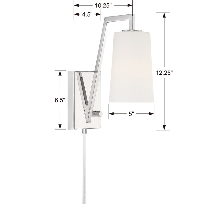 Crystorama - AVO-B4201-PN - One Light Wall Sconce - Avon - Polished Nickel