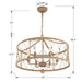 Crystorama - BRX-B7906-BS - Six Light Chandelier - Brixton - Burnished Silver