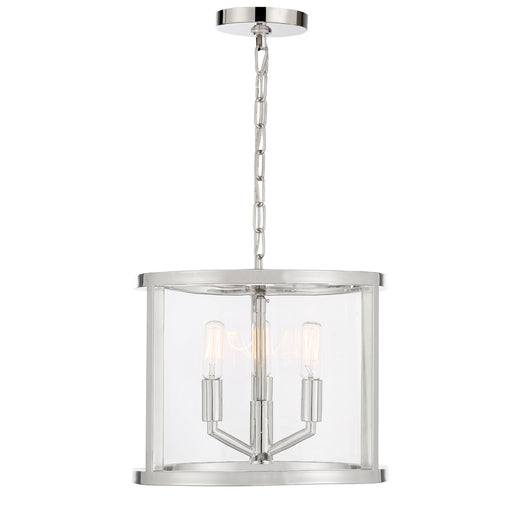 Crystorama - DEV-B8003-PN - Three Light Mini Chandelier - Devon - Polished Nickel