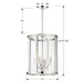 Crystorama - DEV-B8004-PN - Four Light Mini Chandelier - Devon - Polished Nickel