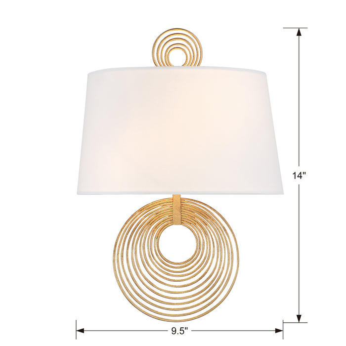 Crystorama - DOR-B7702-RG - Two Light Wall Sconce - Doral - Renaissance Gold