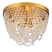 Crystorama - FIO-A9103-GA-CL - Three Light Flush Mount - Fiona - Antique Gold