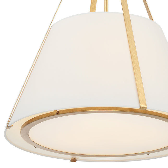 Crystorama - FUL-904-GA - Three Light Pendant - Fulton - Antique Gold