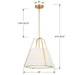 Crystorama - FUL-904-GA - Three Light Pendant - Fulton - Antique Gold