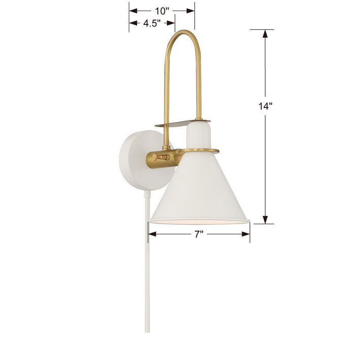 Crystorama - MED-B5501-WH - One Light Wall Sconce - Medford - White