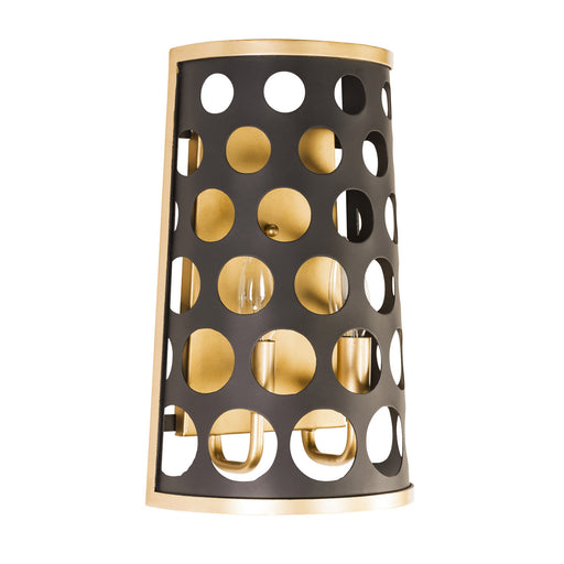 Varaluz - 346W02MBFG - Two Light Wall Sconce - Bailey - Matte Black/French Gold