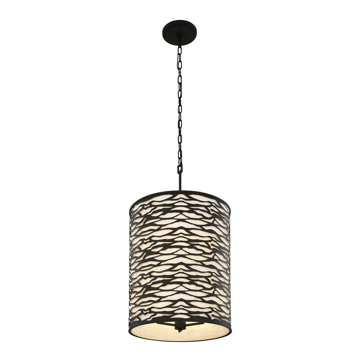 Varaluz - 348F06CB - Six Light Pendant - Kato - Carbon Black