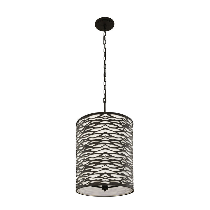 Varaluz - 348F06CB - Six Light Pendant - Kato - Carbon Black