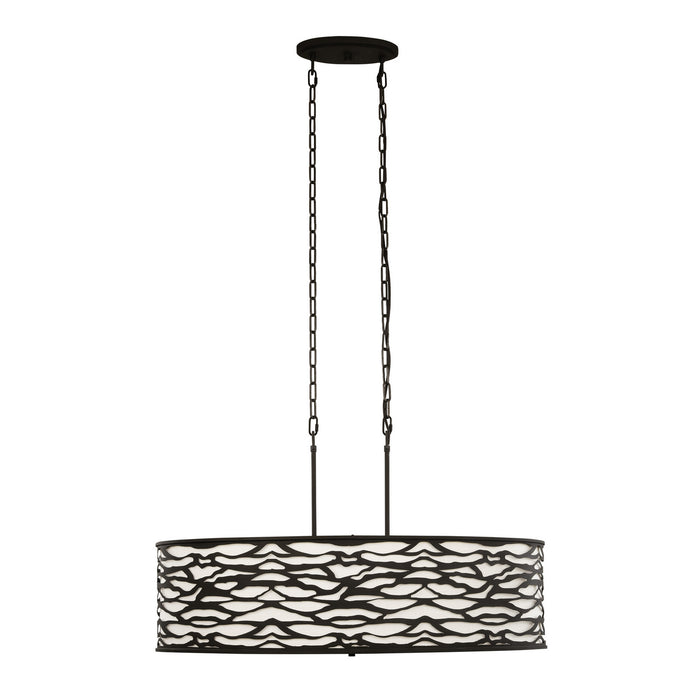 Varaluz - 348N06CB - Six Light Pendant - Kato - Carbon Black