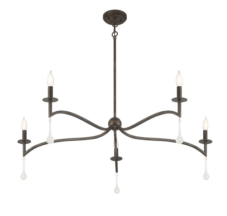 Savoy House - 1-1099-5-183 - Five Light Chandelier - Laramie - Chelsea Walnut