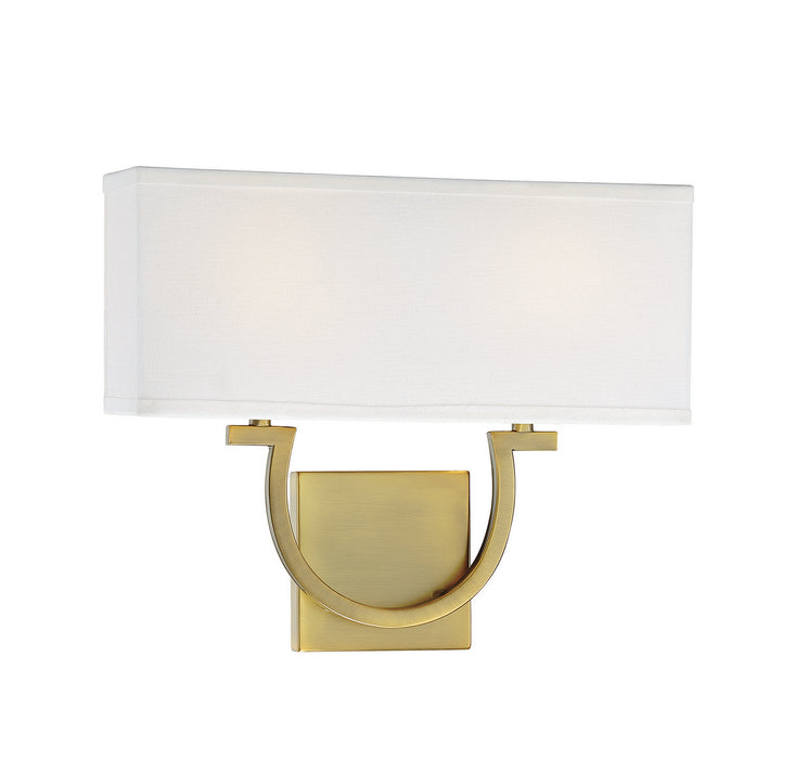 Savoy House - 9-998-2-322 - Two Light Wall Sconce - Rhodes - Warm Brass