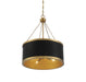 Savoy House - 7-188-6-143 - Six Light Pendant - Delphi - Black with Warm Brass Accents