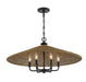 Savoy House - 7-7772-6-180 - Six Light Pendant - Eman - Matte Black with Dark Rattan