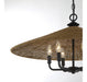 Savoy House - 7-7772-6-180 - Six Light Pendant - Eman - Matte Black with Dark Rattan