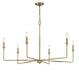 Savoy House - 1-2221-6-322 - Six Light Chandelier - Salerno - Warm Brass