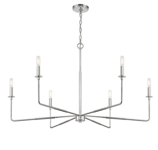 Savoy House - 1-2221-6-109 - Six Light Chandelier - Salerno - Polished Nickel