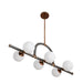 Arteriors - 89469 - Six Light Linear Chandelier - Harrison - Heritage Brass