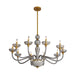 Arteriors - 89479 - Ten Light Chandelier - Gustavo - Smoke