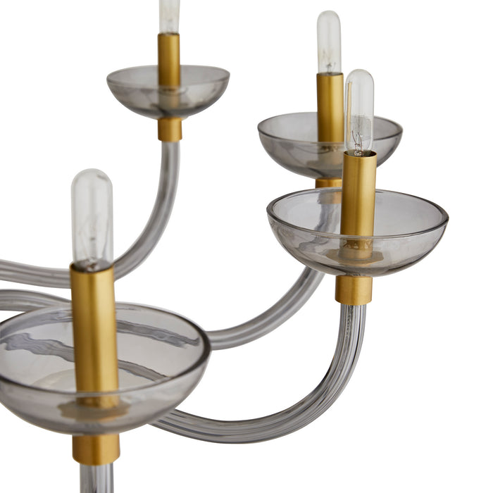 Arteriors - 89479 - Ten Light Chandelier - Gustavo - Smoke