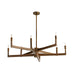 Arteriors - 89485 - Eight Light Chandelier - Griff - Antique Brass