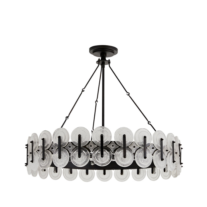 Arteriors - DK82001 - Eight Light Chandelier - Rondelle - Blackened Iron