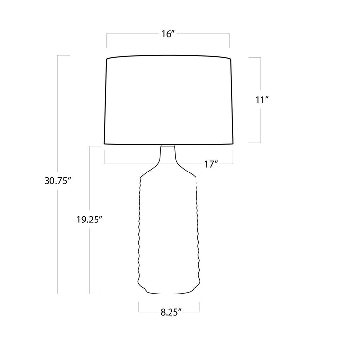 Regina Andrew - 13-1415 - One Light Table Lamp - Temperance - White