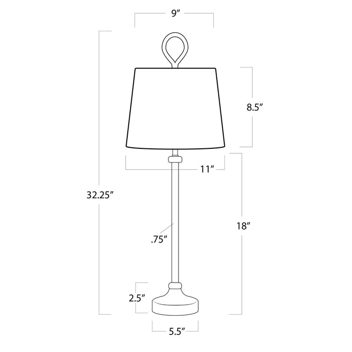 Regina Andrew - 13-1521 - One Light Buffet Lamp - Bimini - Natural