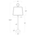 Regina Andrew - 13-1521 - One Light Buffet Lamp - Bimini - Natural