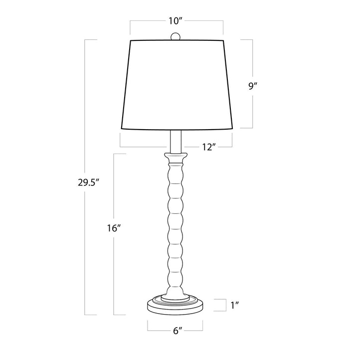 Regina Andrew - 13-1543EB - One Light Buffet Lamp - Perennial - Ebony