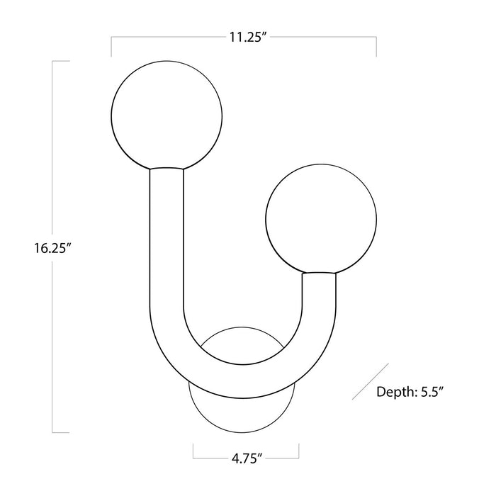 Regina Andrew - 15-1144R-NB - LED Wall Sconce - Happy - Natural Brass