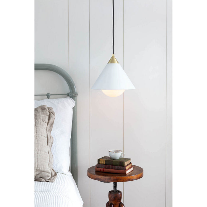 Regina Andrew - 16-1306WTNB - One Light Pendant - Hilton - White