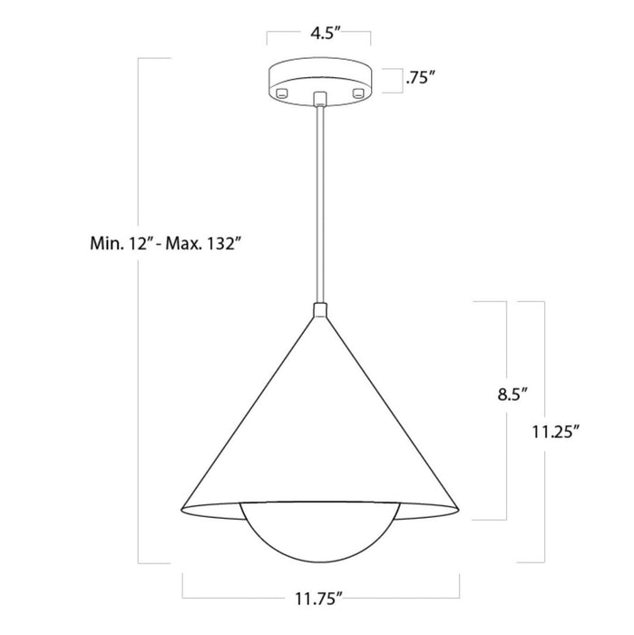 Regina Andrew - 16-1306WTNB - One Light Pendant - Hilton - White